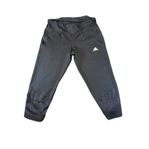 Adidas AEROREADY Women's Running Capri Leggings Black Athletic Activewear Size L